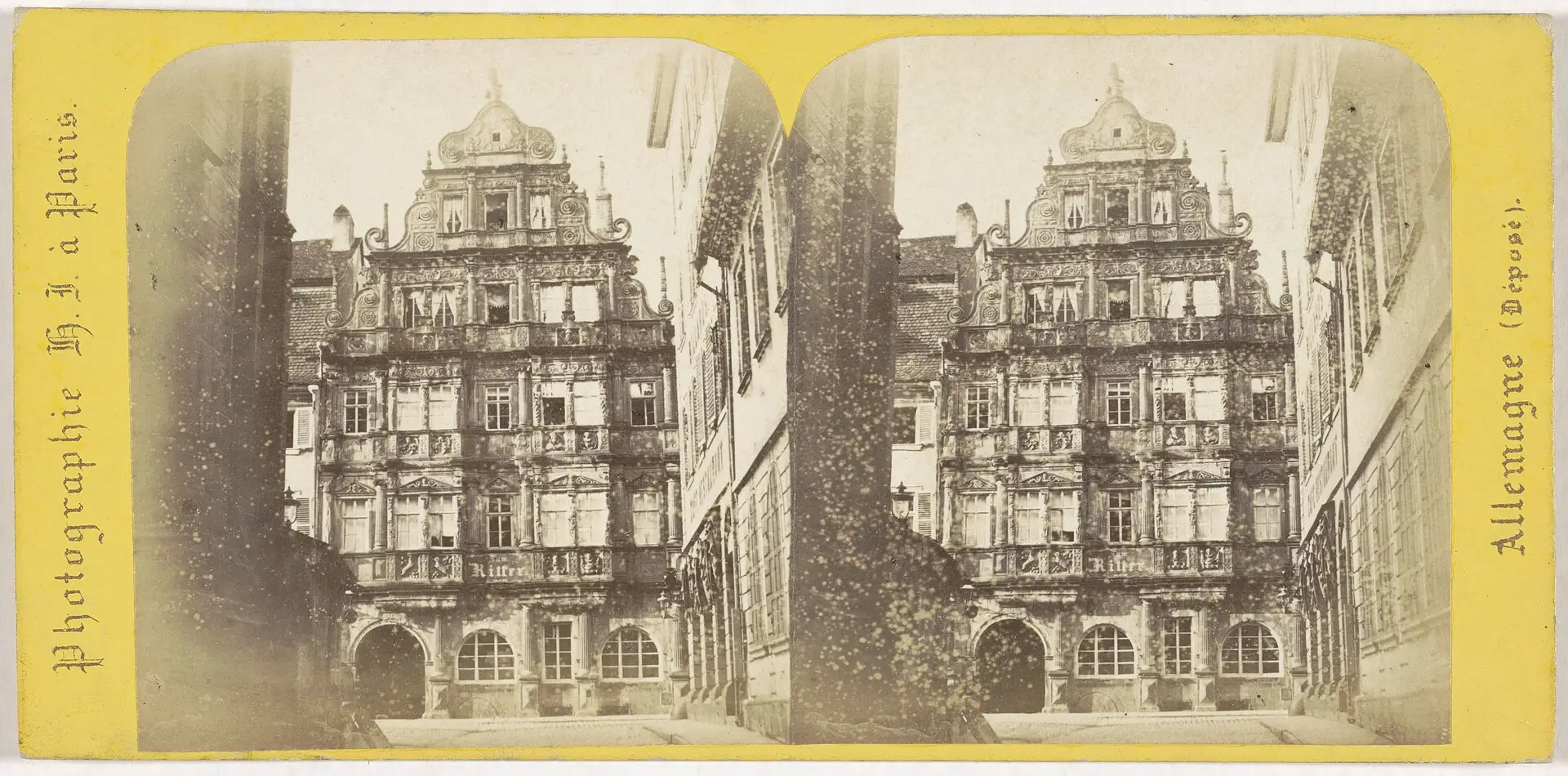 Historische Aufnahme des Hauses zum Ritter von 1592