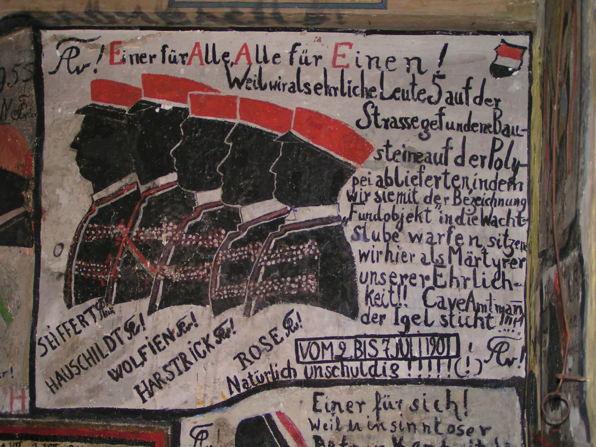 Wandmalereien im Heidelberger Studentenkarzer
